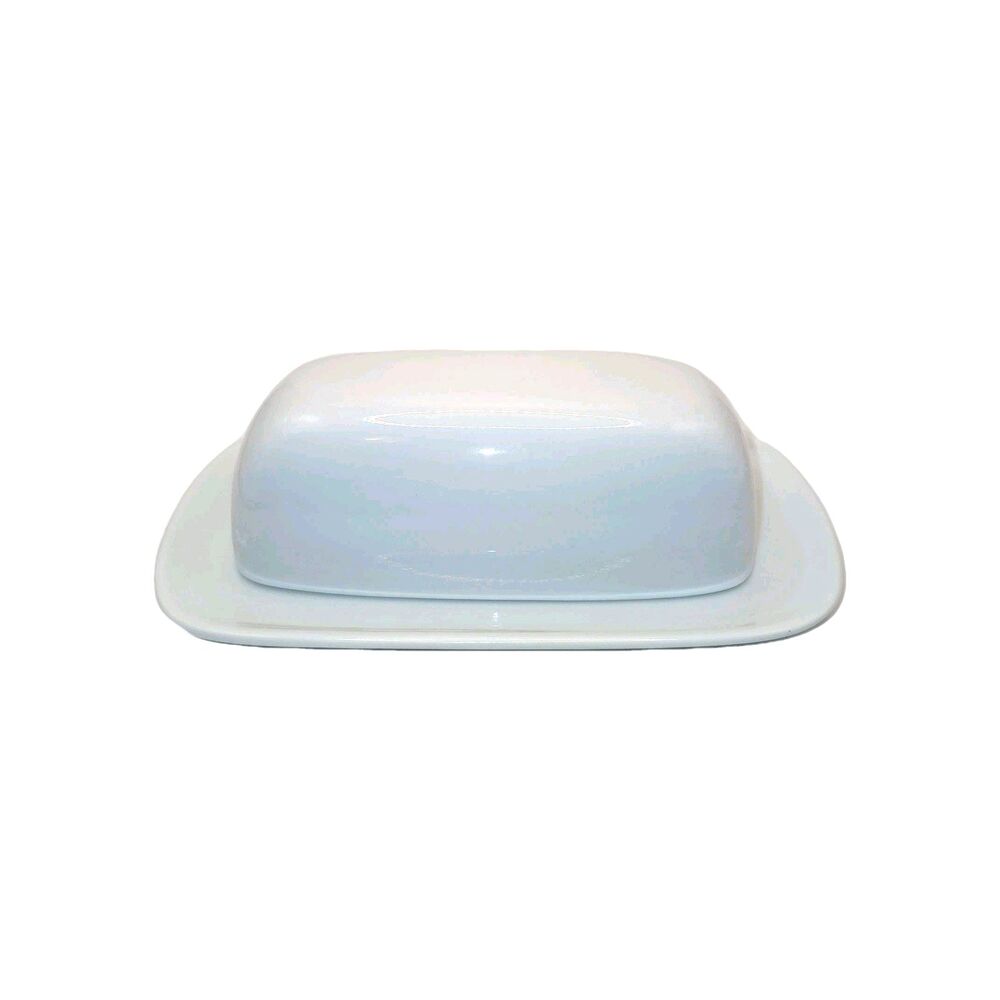 Pottery Barn Great White Covered Butter Dish Retired Plate & Lid